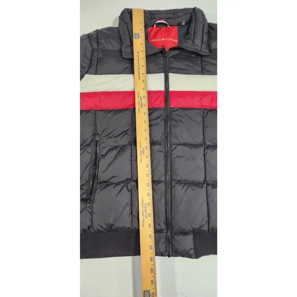 Tommy Hilfiger Ultra Loft Men's Red-White-Blue Puffer Bomber Jacket Size XXL